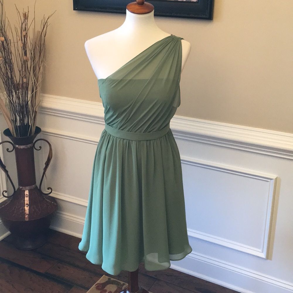 Alfred Angelo One Shoulder Bridesmaid Dress Sz 6